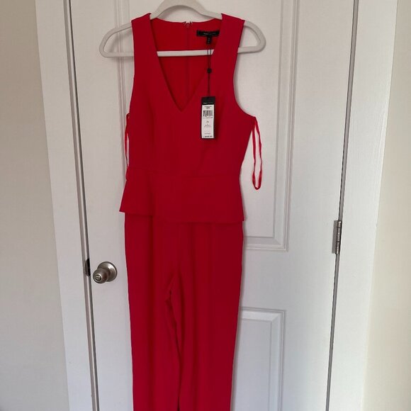 Red Peplum Jumpsuit from BCBG Cerys - Picture 1 of 6